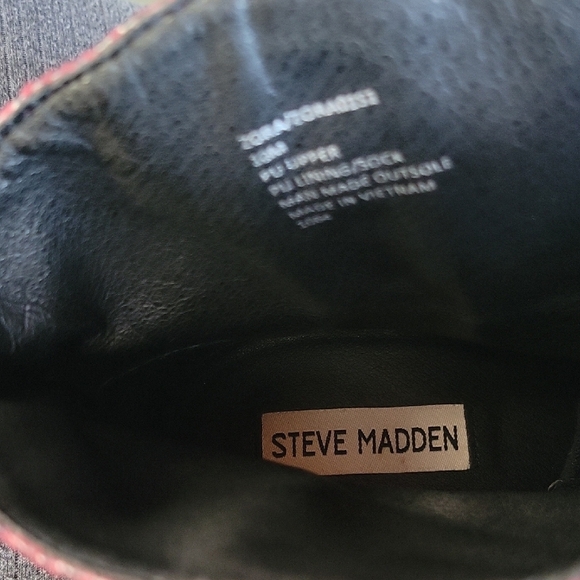 Steve Madden Ankle Boots with Snakeskin Texture Style Western,Rodeo Cowgirl Sz10 - Picture 7 of 8